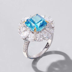 Halo Cushion Cut Sterling Silver Engagement Rings