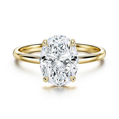 Minimalism Oval Cut Sterling Silver Engagement Rings