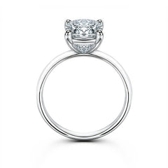Simplicity Cushion Cut Sterling Silver Engagement Rings