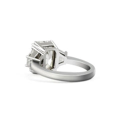 Gorgeous Radiant Cut Sterling Silver Wedding Rings
