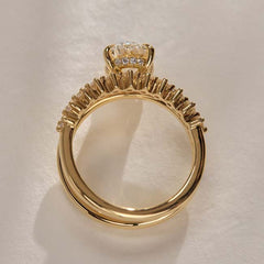 Unique Round Cut Sterling Silver Stackable Rings