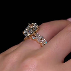 Vintage Oval Cut Sterling Silver Wedding Sets