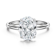 Minimalism Oval Cut Sterling Silver Engagement Rings