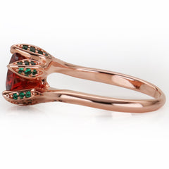 Fashion Round Cut Rose Gold Engagement Rings