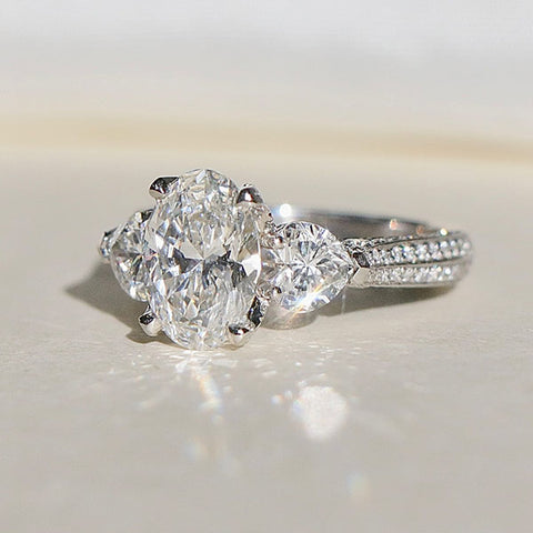 Oval of Time: Vintage Sterling Silver Engagement Ring | Hand Engraved ...