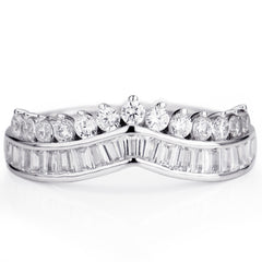 Crown 925 Silver Engagement Band Rings
