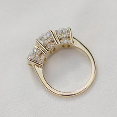 Tree-Stone Inlay Oval Cut Sterling Silver Engagement Rings