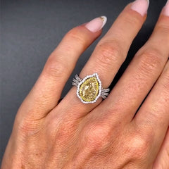 Double Halo Pear Cut Vintage Engagement Rings