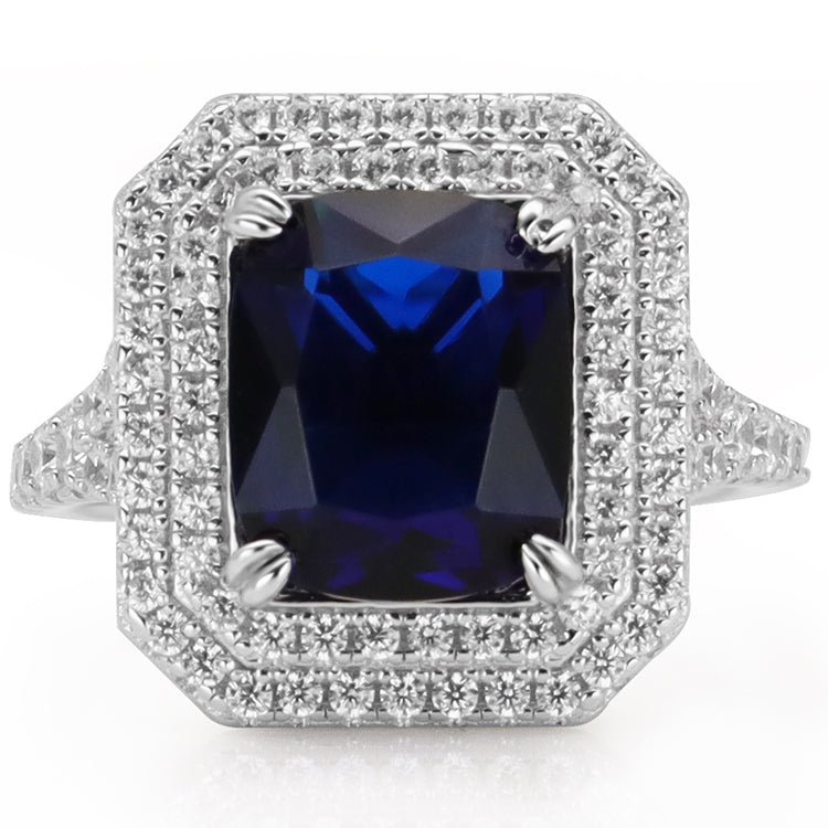Brilliant  Radiant Cut Sterling Silver Engagement Rings