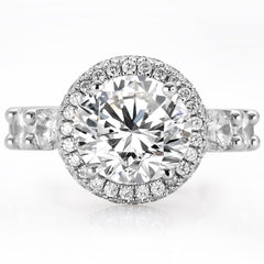 Gorgeous Round Cut Sterling Silver Engagement Rings