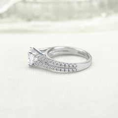 Handmade Cushion Cut Sterling Silver Engagement Rings