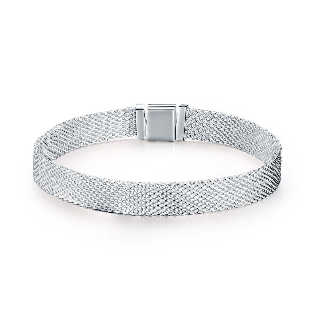 Basic 925 Sterling Silver Mesh Bracelet - jolics