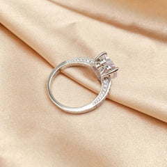 Simplicity Sterling Silver Heart Cut Engagement Rings