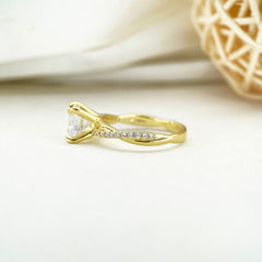 Simplicity Round Cut Sterling Silver Wedding Rings