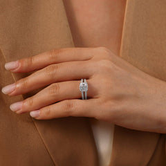 Handmade Cushion Cut Sterling Silver Engagement Rings