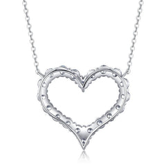 Jolics Heart Hollow Sterling Silver Pendant - jolics