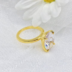 Classic Oval Cut Sterling Silver Wedding Rings