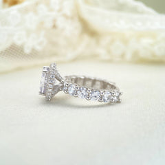 Gorgeous Round Cut Sterling Silver Engagement Rings