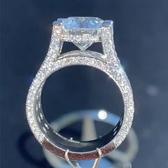 Luxurious Round Cut Sterling Silver Engagement Rings