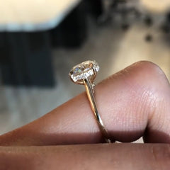 Classic Round Cut Yellow Gold Wedding Rings