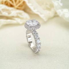 Gorgeous Round Cut Sterling Silver Engagement Rings