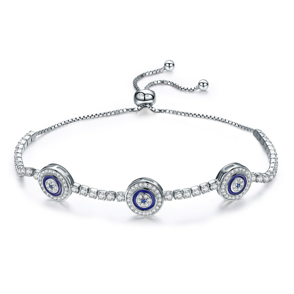 Lucky Eye 925 Sterling Silver Bracelet - jolics