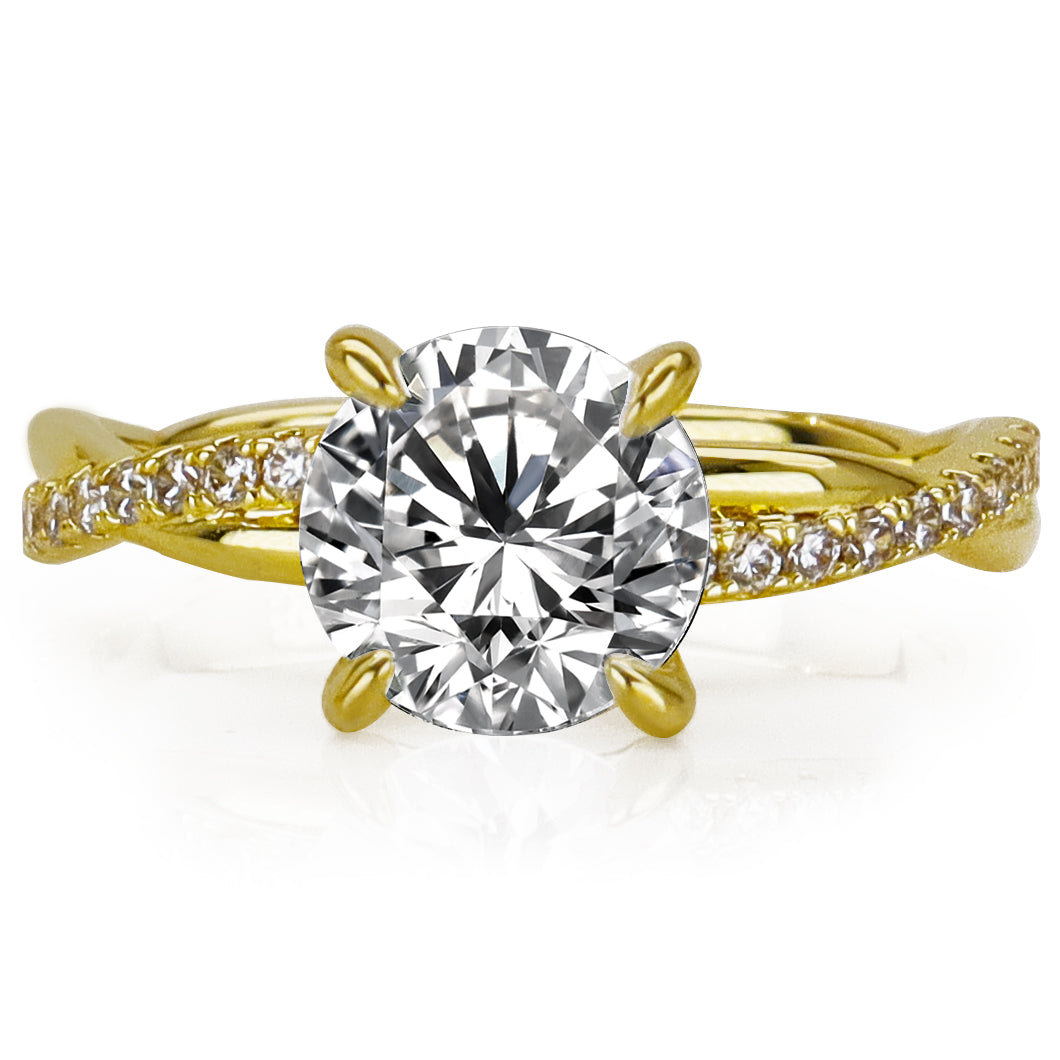Simplicity Round Cut Sterling Silver Wedding Rings