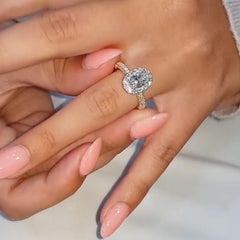 Handmade Sterling Silver Oval Cut Wedding Rings