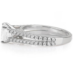 Handmade Cushion Cut Sterling Silver Engagement Rings