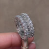 Tarnish-proof baguette diamond band, won’t turn black