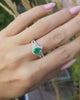 Hypoallergenic Halo Pear Ring - Nickel-Free & Rhodium Plated"
