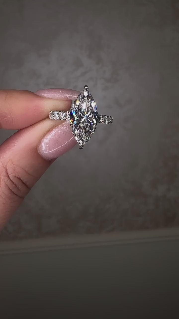 Simplicity Marquise Cut Anniversary Wedding Rings