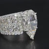 Rainbow Fire Pear Cut Moissanite Sterling Silver Ring for Maximum Brilliance