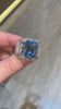Large Diamond Sapphire Emerald Cut