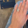 Halo Sterling Silver Emerald Cut Engagement Rings