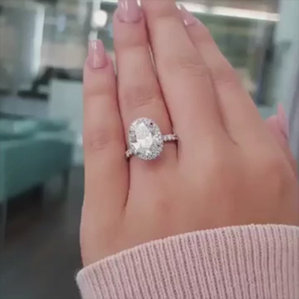  Conflict-free oval sapphire silver engagement ring ethical