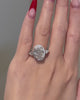 Fine Oval Cut Sterling Silve Halo Engagement Rings for woman