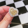 Minimalist yellow heart solitaire no extra stones