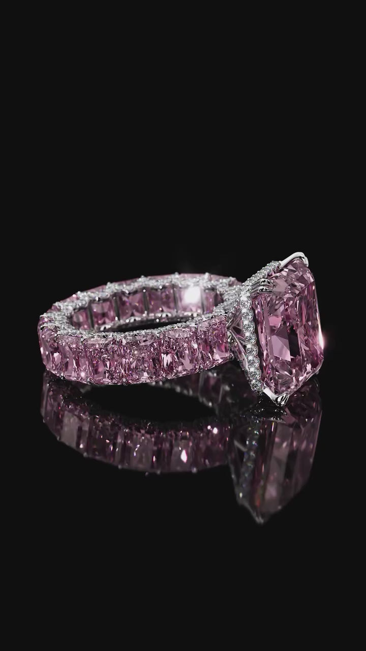 Celestial Spark Pink Diamond Wedding Ring