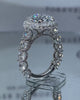 Double Halo Long-lasting color Wedding Rings
