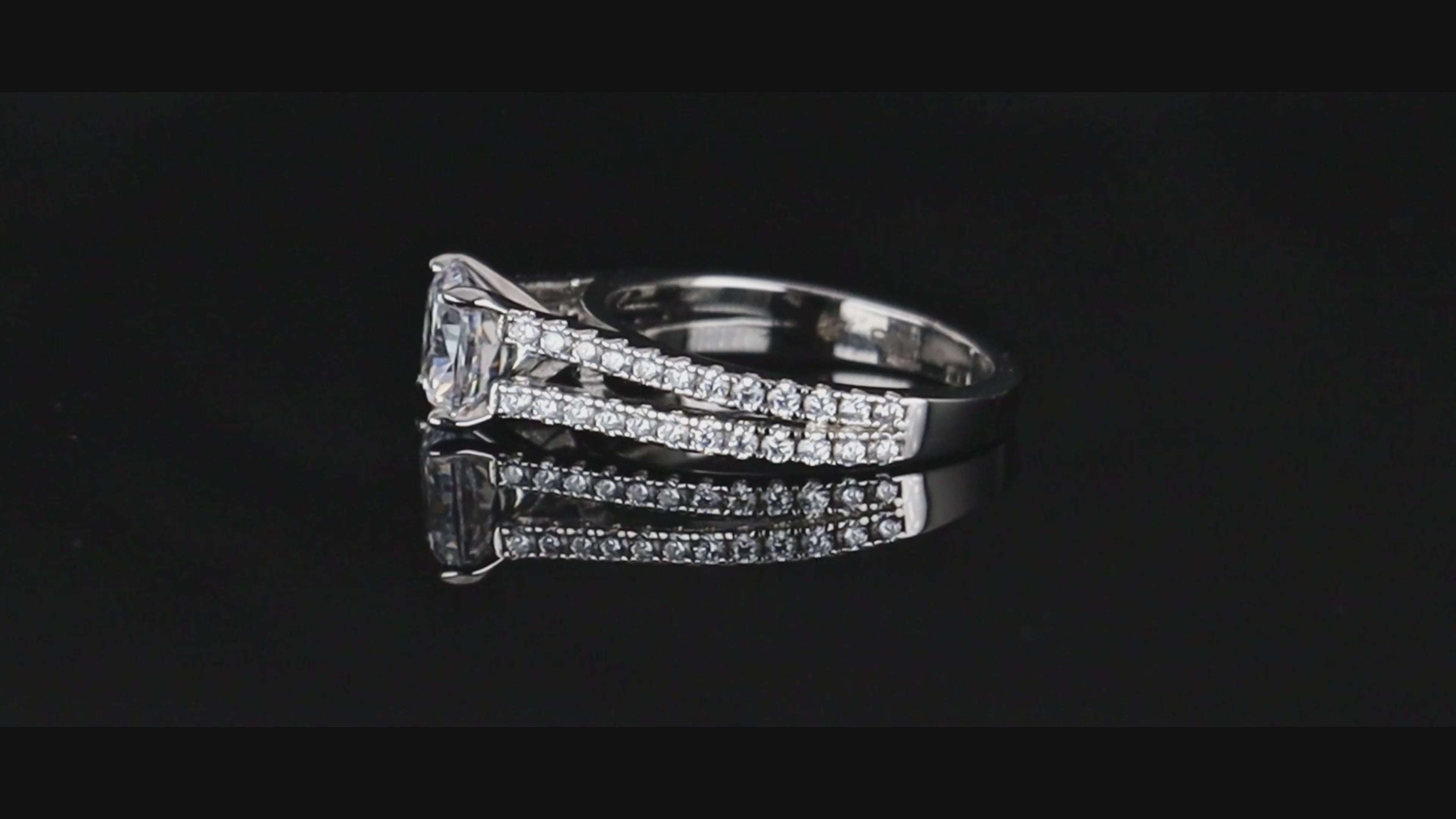 Victorian-inspired cushion cluster ring handmade oxidized silver