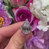 Hypoallergenic Gorgeous Pear Cut Sterling Silver Wedding Rings