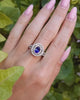 Modern Minimalist Oval Sapphire Solitaire with Micro-Pavé Halo