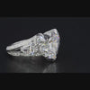 Designer Inspired Heart-Shaped Diamond Simulant Ring in .925 Silver