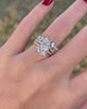 Elegant Pear Cut Sterling Silver Wedding Rings