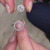 Gorgeous sterling silver detachable wedding ring set for women