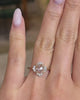 Custom vintage-inspired round cut halo ring gold