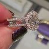 "Small halo makes center stone look bigger"