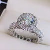 Comfort fit round diamond ring for swollen fingers in summer