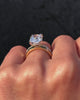 Recycled silver vintage cushion cut wedding set
